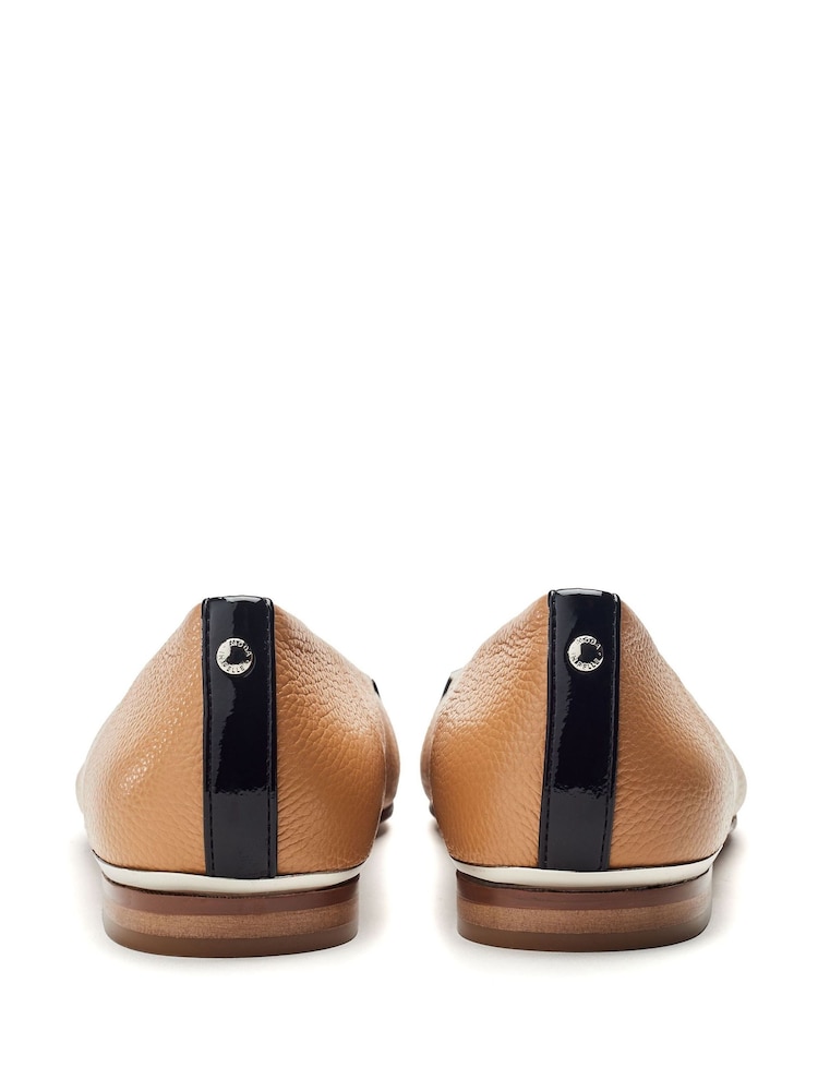Moda in Pelle Fegra Snaffle Trim Square Toe Comfort Ballerinas - Image 4 of 4