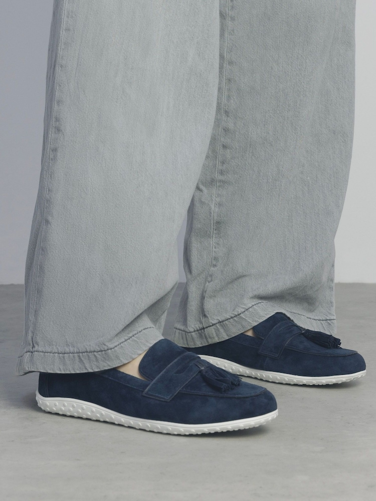 Moda in Pelle Elinia Tassel Detail Suede Loafers - Image 1 of 4