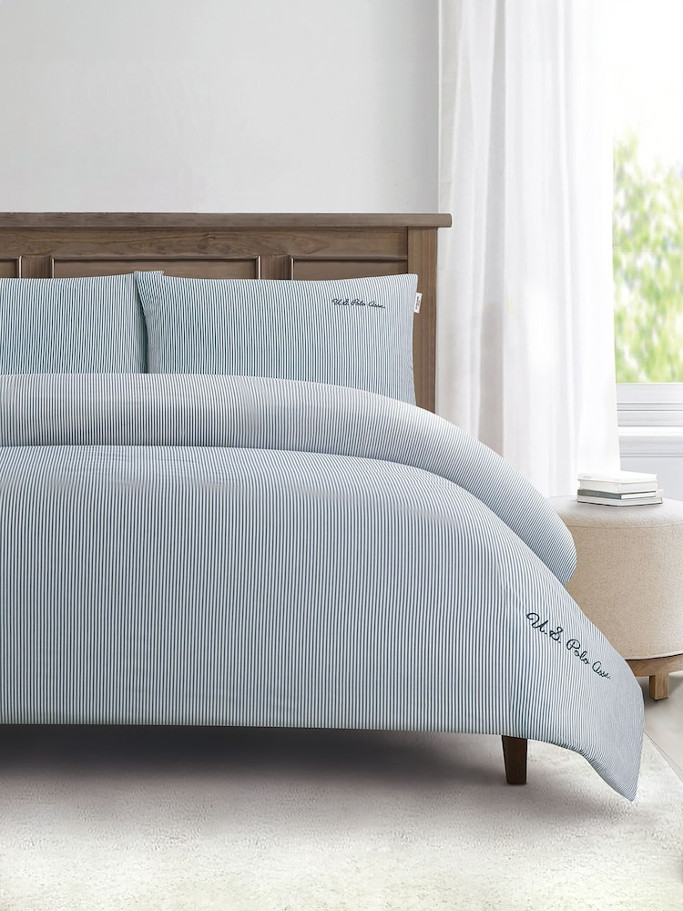 U.S. Polo Assn. Pure Cotton Stripe Duvet Set - Изображение 1 из 4