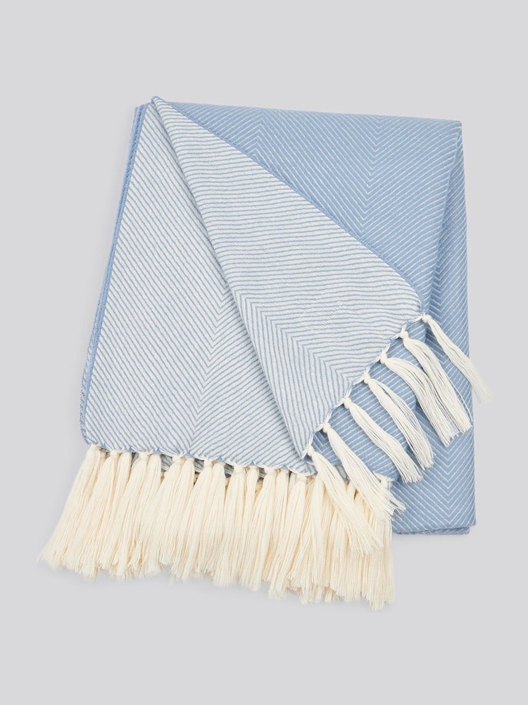 U.S. Polo Assn. Troposphere Luxury Herringbone Throw - Image 5 of 6