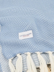 U.S. Polo Assn. Troposphere Luxury Herringbone Throw - Image 6 of 6