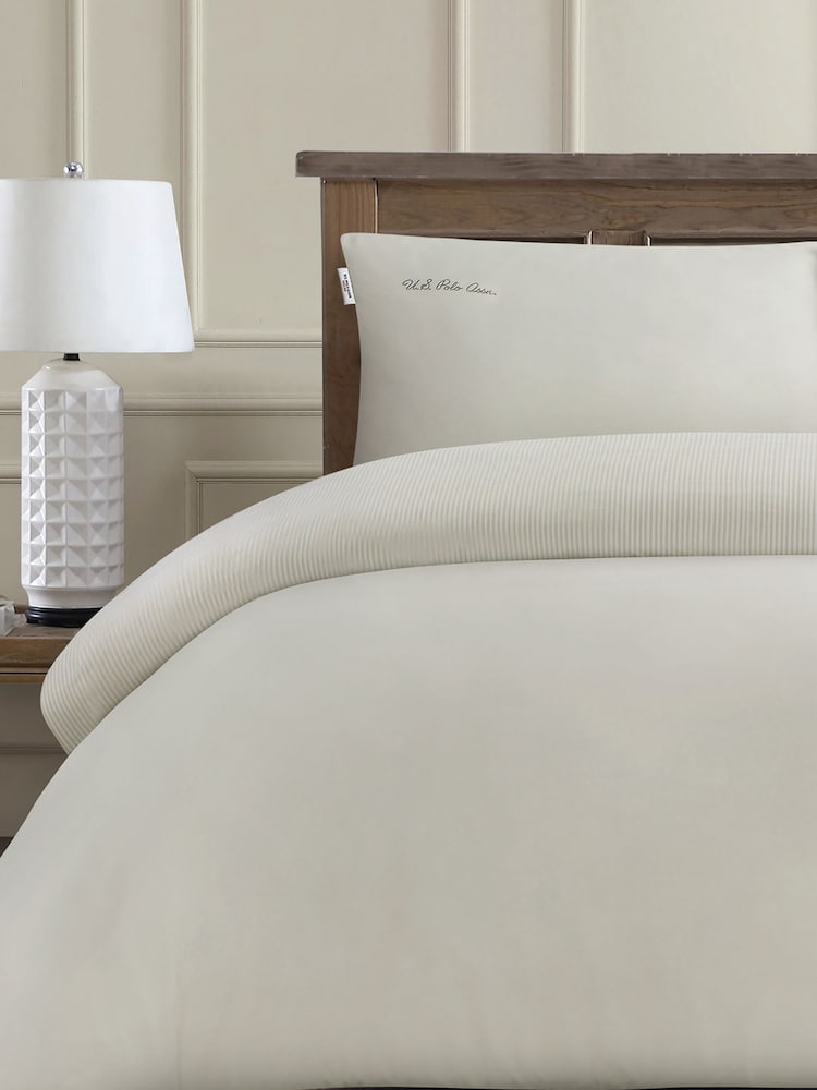 U.S. Polo Assn. Oatmeal Pure Cotton Chambray Duvet Set - Image 2 of 4 U.S. Polo Assn. Oatmeal Pure Cotton Chambray Duvet Set - Image 2 of 4