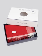U.S. Polo Assn. Navy Iris Luxurious Soft Check Boxed Throw - Image 2 of 7