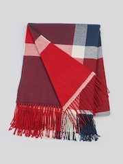 U.S. Polo Assn. Navy Iris Luxurious Soft Check Boxed Throw - Image 6 of 7