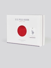 U.S. Polo Assn. Navy Iris Luxurious Soft Check Boxed Throw - Image 7 of 7
