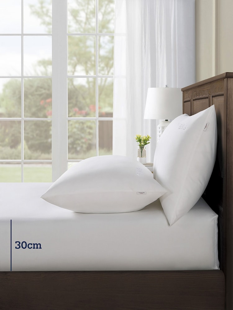 U.S. Polo Assn. Bright White Pure Cotton Sheet & Pillowcase Set - Image 2 of 4