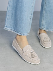 Moda in Pelle Elinia Tassel Detail Suede Loafers - Image 1 of 4