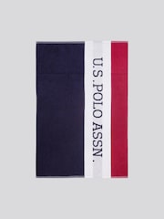 U.S. Polo Assn. Navy Iris Supersoft Cotton Beach Towel - Image 1 of 2