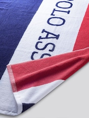 U.S. Polo Assn. Navy Iris Supersoft Cotton Beach Towel - Image 2 of 2