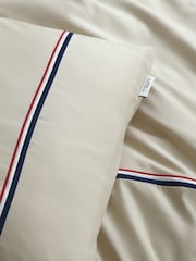 U.S. Polo Assn. Oatmeal Luxury Cotton Brand Stripe Duvet Set - Image 4 of 4