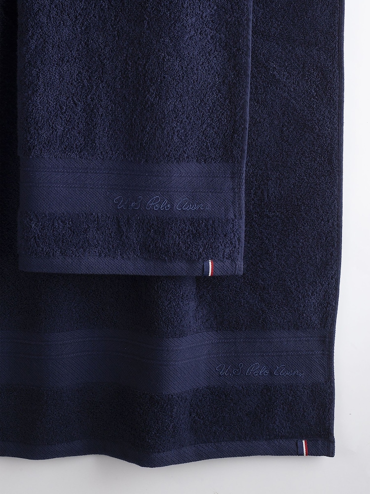 U.S. Polo Assn. Navy Iris Super Soft Pure Cotton Towel Bale - Image 2 of 3