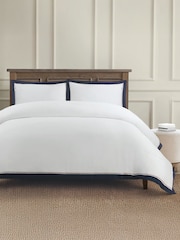 U.S. Polo Assn. Bright White Luxury Cotton Border Duvet Set - Image 1 of 4