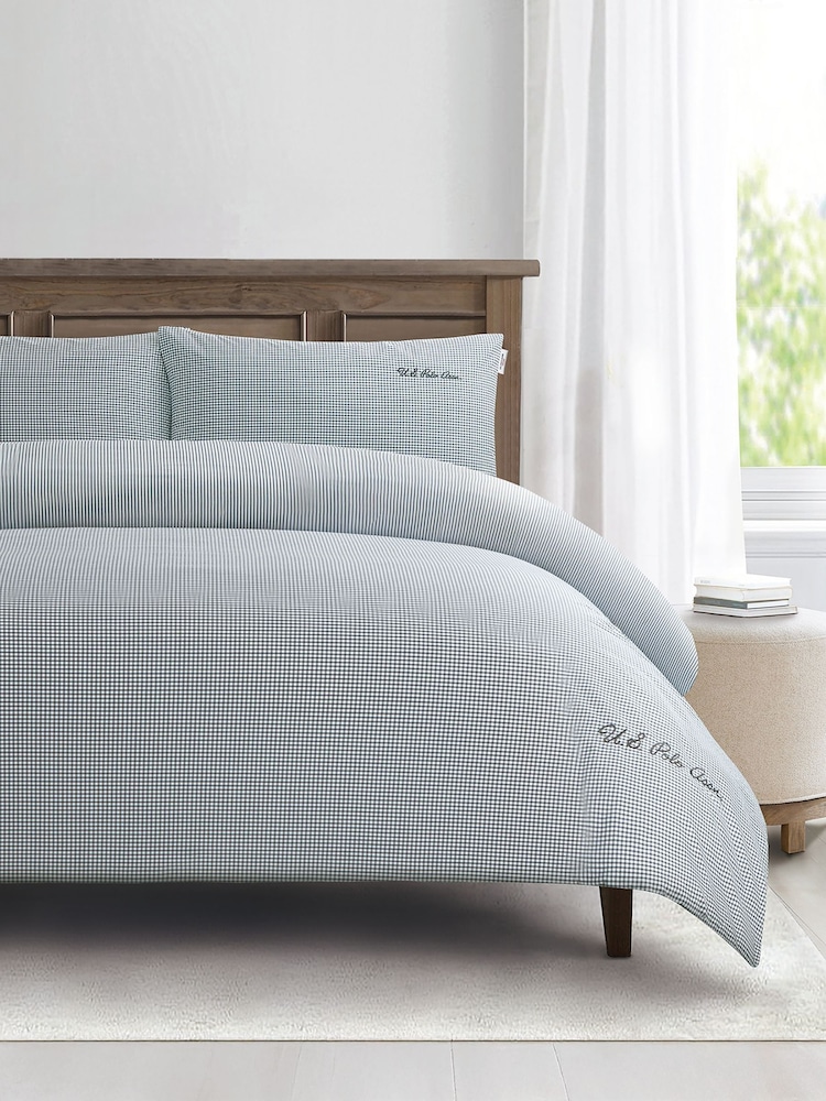 U.S. Polo Assn. Tornado Pure Cotton Gingham Duvet Set - Image 1 of 4 U.S. Polo Assn. Tornado Pure Cotton Gingham Duvet Set - Image 1 of 4