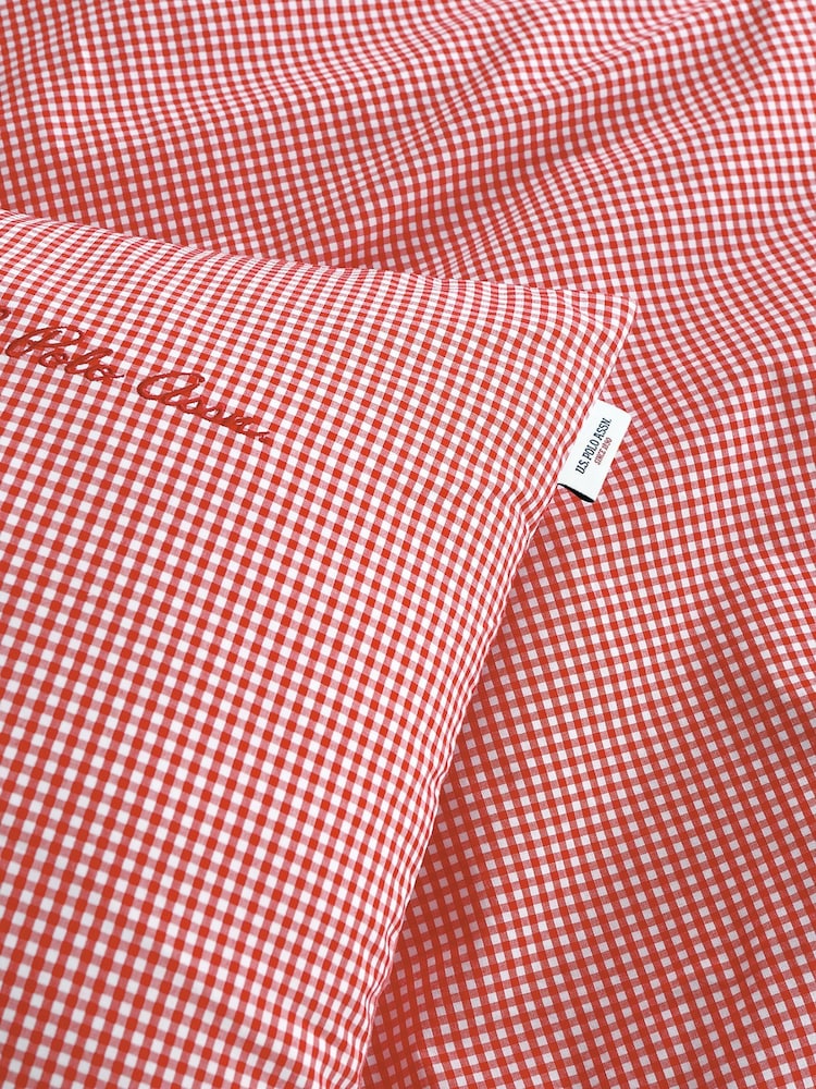 US Polo Assn. Хлопковый постельный комплект в клетку - Изображение 4 из 4