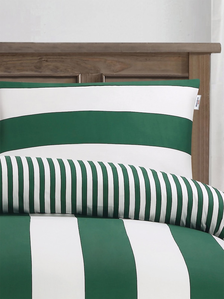 U.S. Polo Assn. Green Jacket Pure Cotton Block Stripe Duvet Set - Image 3 of 4