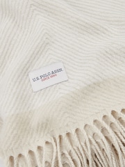 US Polo Assn. Покрывало с узором "в елочку" - Изображение 6 из 6