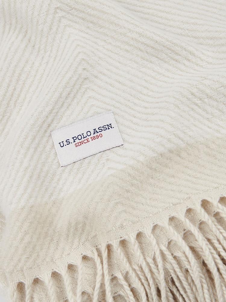 US Polo Assn. Покрывало с узором "в елочку" - Изображение 6 из 6