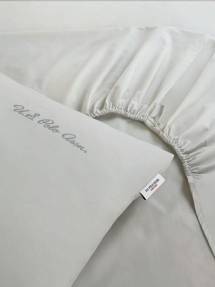 U.S. Polo Assn. Vapor Blue Pure Cotton Sheet & Pillowcase Set - Image 4 of 4
