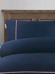 U.S. Polo Assn. Navy Iris Luxury Cotton Brand Stripe Duvet Set - Image 3 of 4