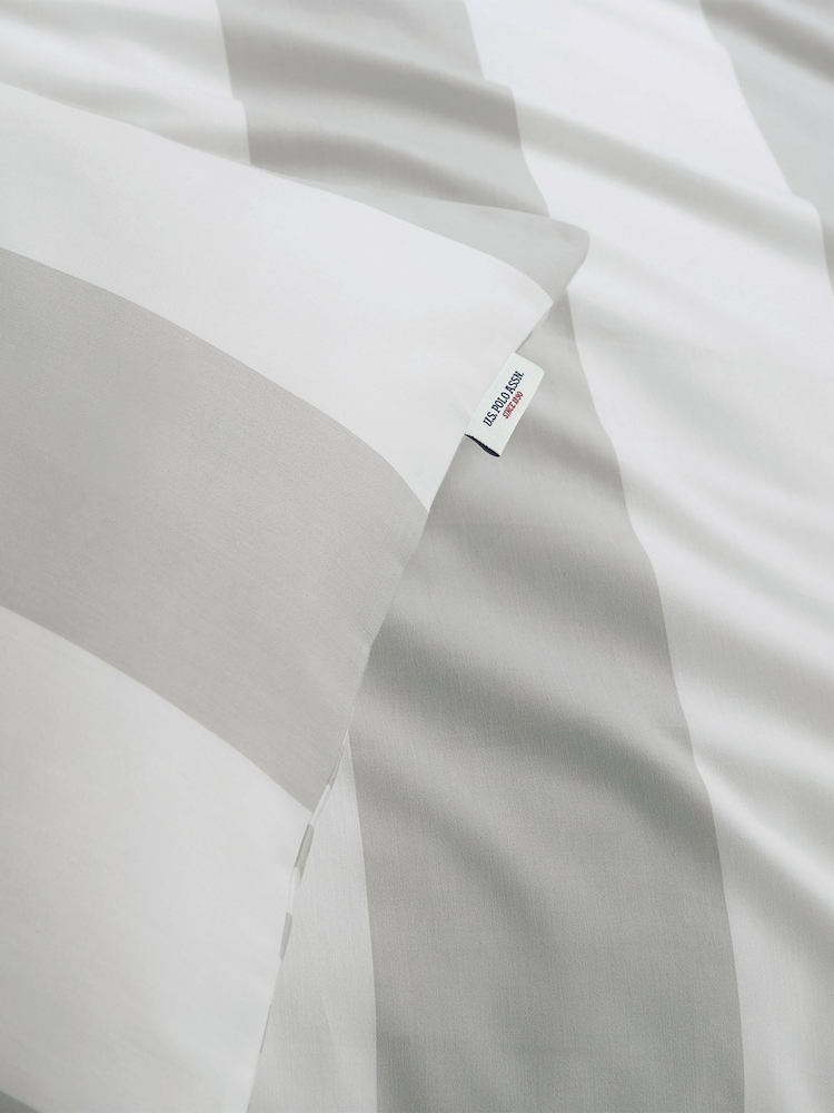 US Polo Assn. Хлопковый постельный комплект в полоску Pure - Изображение 4 из 4