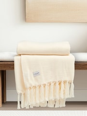 U.S. Polo Assn. Eggnog Luxury Herringbone Throw - Image 2 of 6