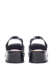 Moda in Pelle Ellm Bow Sling Back Court Black Heels - Image 3 of 4