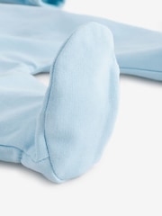 Moschino Blue Baby Logo Sleepsuit, Hat & Bib Giftset With Giftbox - Image 9 of 11