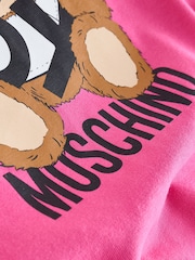 Moschino Pink Logo Cropped Short Sleeve T-Shirt - Image 4 of 4