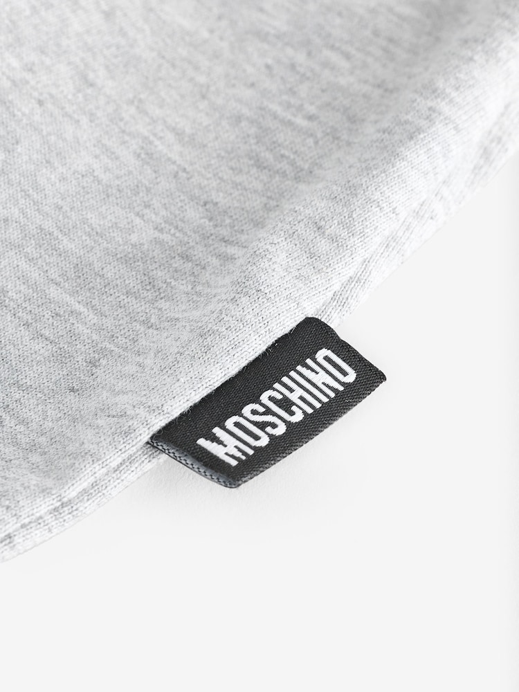 Moschino Grey Short Sleeve Logo T-Shirt - Image 4 of 4
