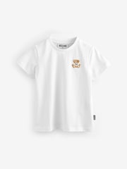 Moschino White Short Sleeve Logo T-Shirt - Image 1 of 5