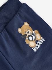Moschino Blue Logo Cuffed Joggers - Image 3 of 4