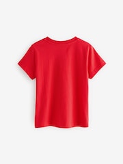 Moschino Red Short Sleeve Logo T-Shirt - Image 2 of 5