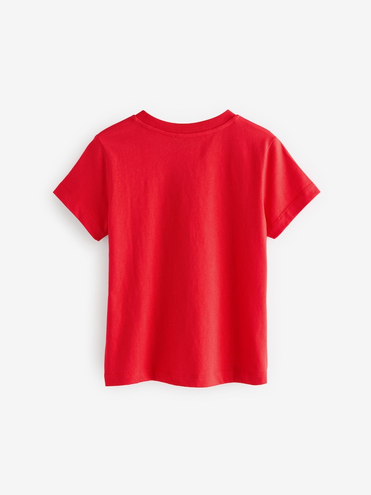 Moschino Red Short Sleeve Logo T-Shirt - Image 2 of 5