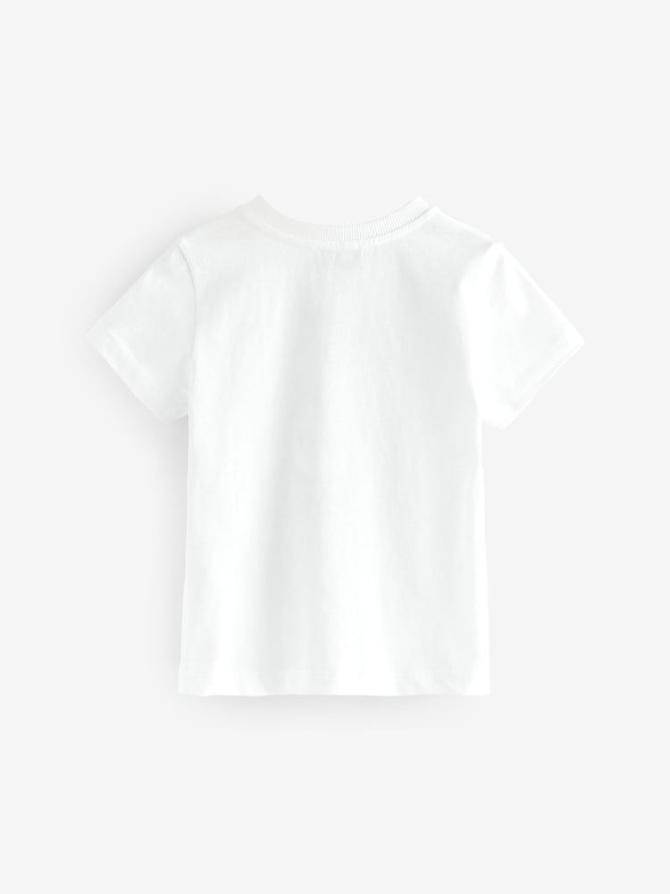 Moschino White Short Sleeve Graphic Print Logo T-Shirt - Image 2 of 5