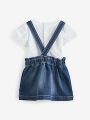 Moschino Cream Logo T-Shirt and Pinafore Dress Set - Image 2 of 5