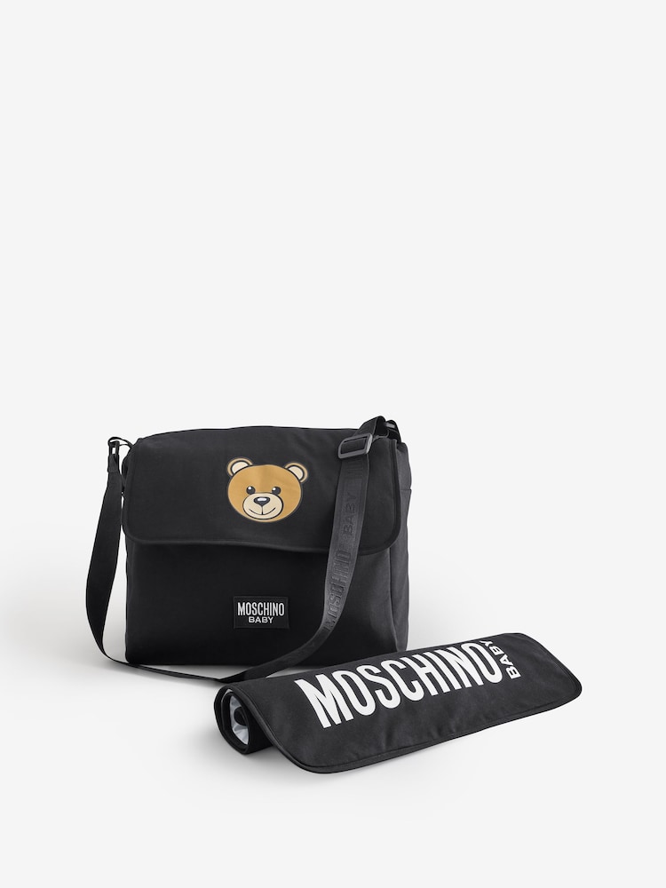 Moschino Black Baby Logo Changing Bag - Image 1 of 8