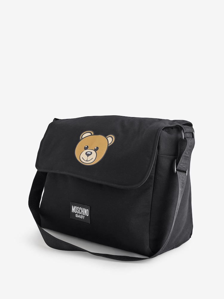 Moschino Black Baby Logo Changing Bag - Image 4 of 8