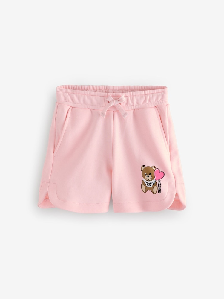 Moschino Pink Logo Jersey Shorts - Image 1 of 5