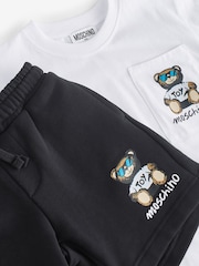 Moschino White Logo T-Shirt and Shorts Set - Image 5 of 5