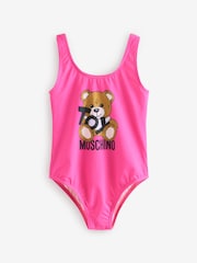 Moschino Pink Logo Swimsuit - Image 1 of 5