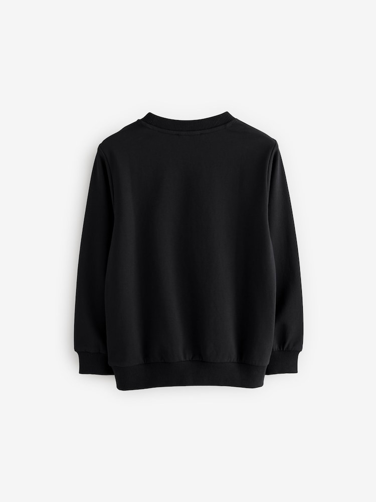 Moschino Black Logo Crew Neck Sweatshirt - Image 2 of 5