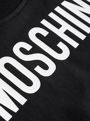 Moschino Black Logo Crew Neck Sweatshirt - Image 4 of 5