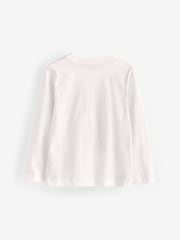 Moschino White Long Sleeve T-Shirts 2 Pack Giftset With Giftbox - Image 4 of 6