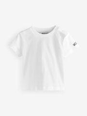 Moschino Grey Baby Logo Short Sleeve T-Shirt and Dungarees Set - Image 3 of 6