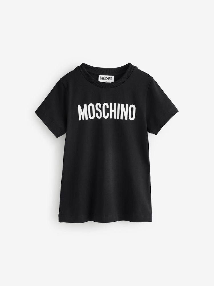 Moschino Black Short Sleeve Logo T-Shirt - Image 1 of 4