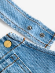 Moschino Blue Baby Denim Dungarees With Logo - Image 3 of 5