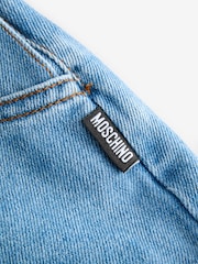 Moschino Blue Baby Denim Dungarees With Logo - Image 4 of 5
