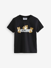 Moschino Black Short Sleeve Logo T-Shirt - Image 1 of 5