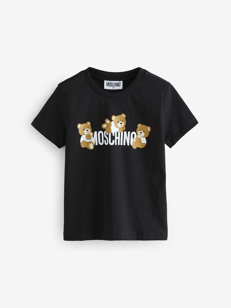 Moschino Black Short Sleeve Logo T-Shirt - Image 1 of 5