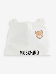 Moschino Baby Logo Hat and Bib Giftset With Giftbox - Image 2 of 5